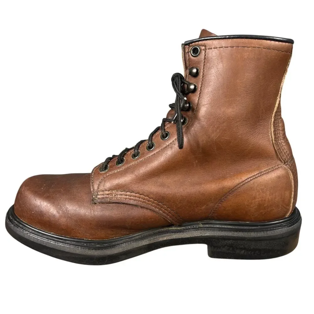 Red Wing Men’s 953 Supersole Brown Leather Work Boot Size 9.5 EEE